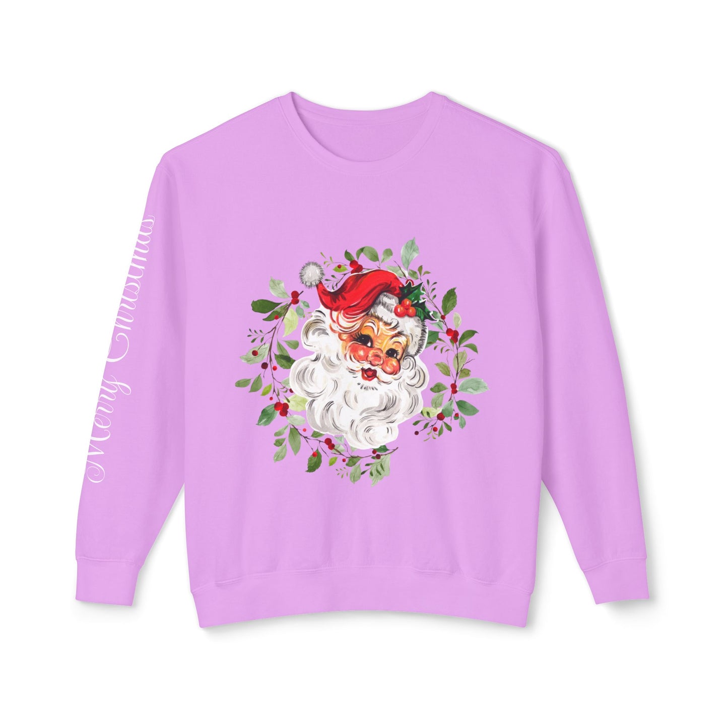 Jolly Saint Nick - Unisex Lightweight Crewneck Sweatshirt