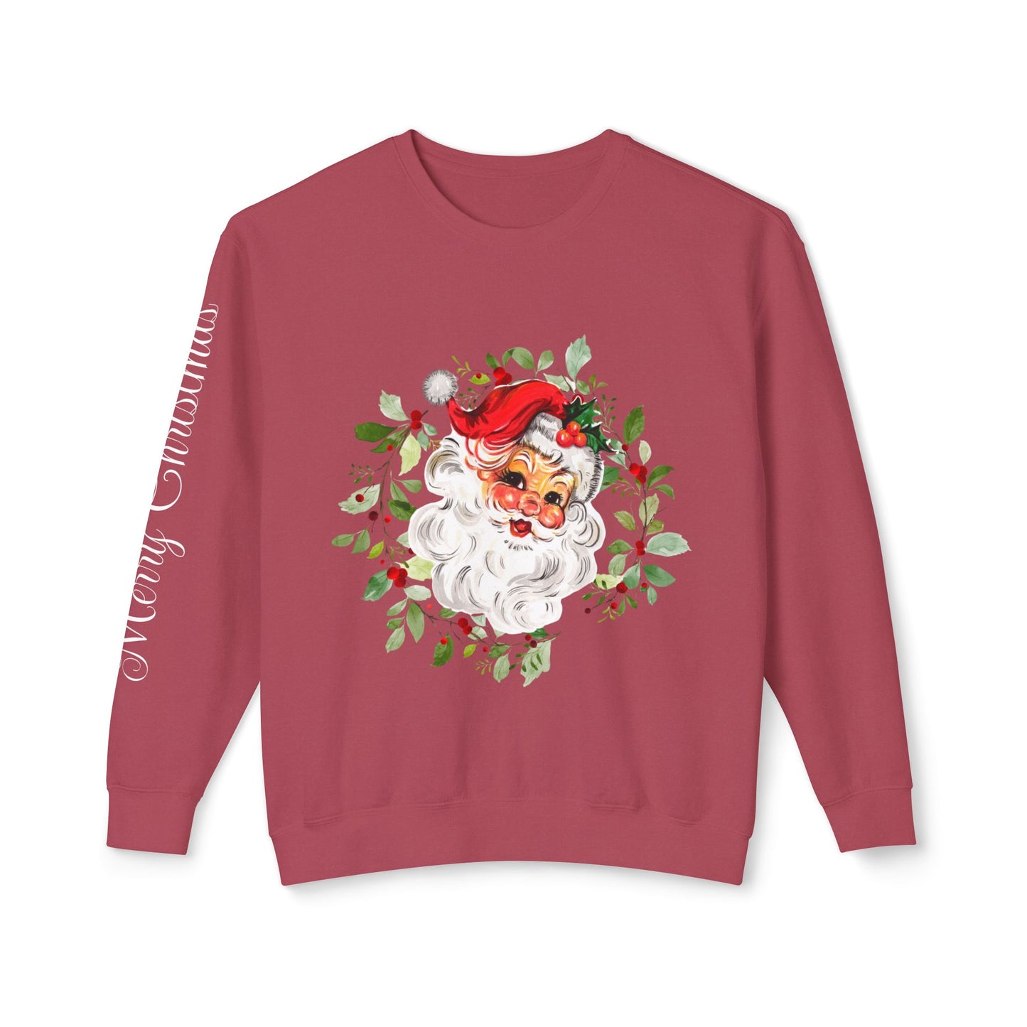 Jolly Saint Nick - Unisex Lightweight Crewneck Sweatshirt