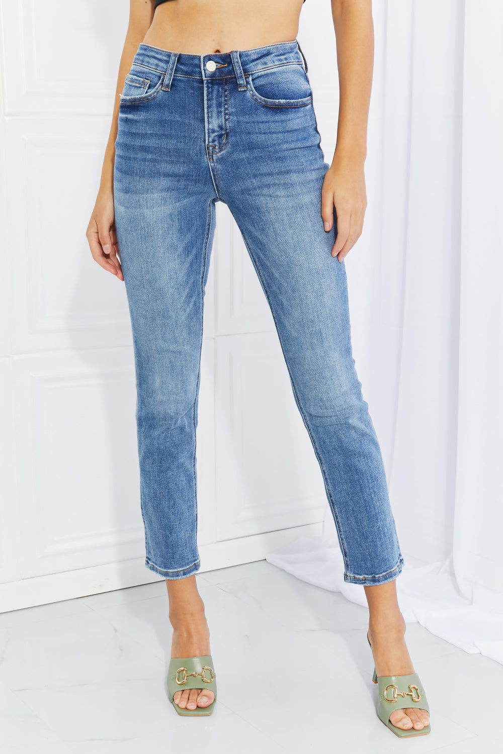 Lovervet Talk About It Full Size Cropped Jeans
