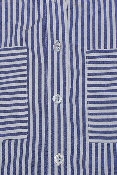 Striped Pocketed Button Up Shirt